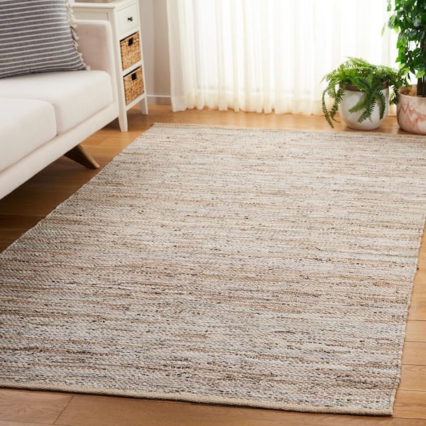 Vintage Leather Beige 6 ft. x 9 ft. Distressed Solid Area Rug