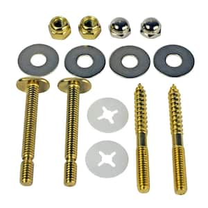 Brass Plated Bold and Screw Set 1/4 in. Model