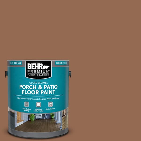 BEHR PREMIUM 1 gal. #240F-6 Sable Brown Gloss Enamel Interior/Exterior Porch and Patio Floor Paint