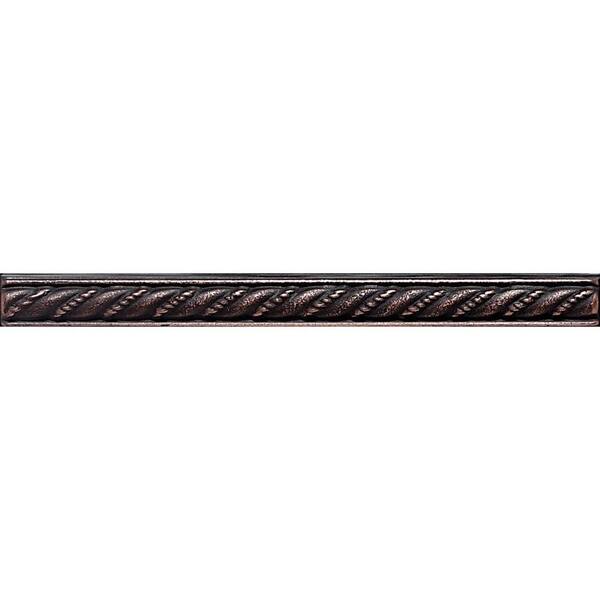 Daltile Ion Metals Oil Rubbed Bronze 1/2 in. x 6 in. Composite of Metal Ceramic and Polymer Rope Liner Accent Tile