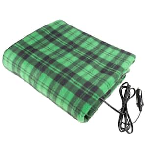 Green Polyester Throw Blanket