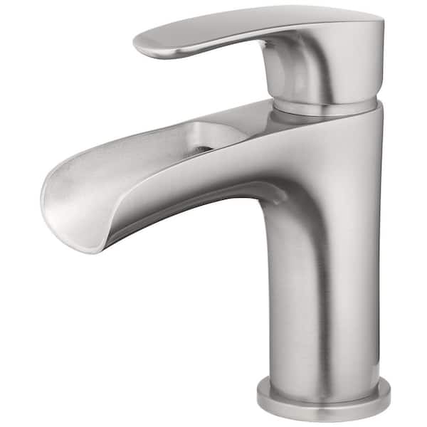 Tosca Single Hole Single-Handle Bathroom Faucet in Brushed Nickel