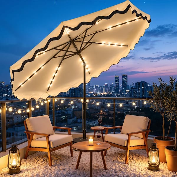 12 ft patio umbrella GRAND Patio 11FT Cantilever Patio Umbrella with Base