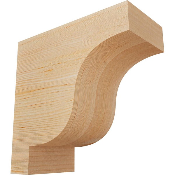 Ekena Millwork 5-1/2 in. x 12 in. x 12 in. Douglas Fir Newport Smooth Corbel