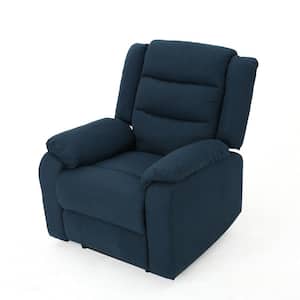 Adrianne Muted Blue Fabric Glider Recliner with Power Reclining