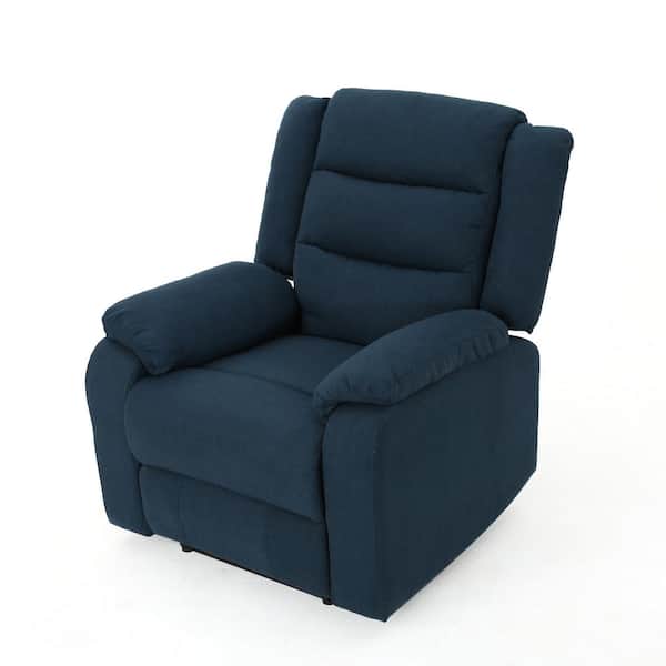 Noble House Adrianne Muted Blue Fabric Glider Recliner with Power Reclining