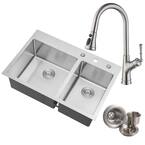 eModernDecor Topmount Drop-In 18-Gauge Stainless Steel 33-1/8 in. x 22 ...