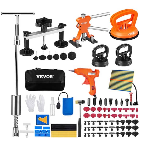 107-Pieces Dent Removal Kit, Paintless Dent Repair Kit with Golden Lifter, Bridge Puller, Slide Hammer T-bar Dent Puller