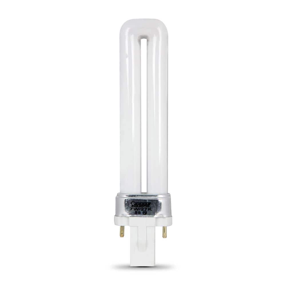 13-Watt Equivalent PL CFLNI Twin Tube 2-Pin GX23-2 Base Compact Fluorescent CFL Light Bulb, Soft White 2700K (1-Pack) price history on PriceWatchPro