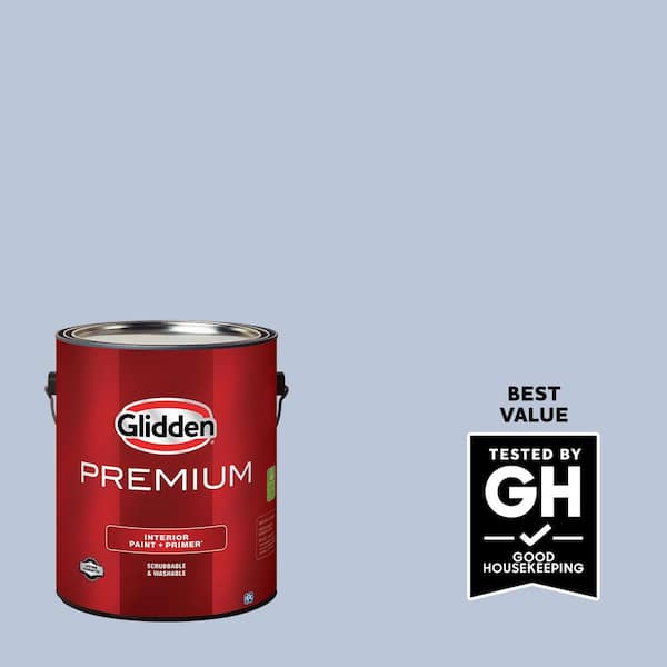 Glidden Premium 1 gal. PPG1166-3 Blue Opal Semi-Gloss Interior Latex Paint