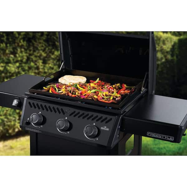 Freestyle 24 in. 3-Burner Pre-seasoned Natural Gas Griddle in Black