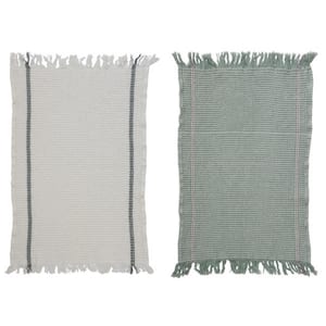 Multi Striped Cotton Tea Towel (Set of 2)