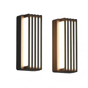 2 Pack Outdoor Modern LED Wall Lights, Waterproof Garden Torches for House Outside Garage Porch Courtyard