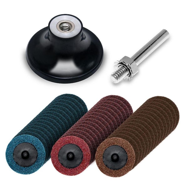 2 in. Sanding Discs 46PC Set, Includes 60/80/180 Grit Discs, 1/4 in. Shank Holder and Surface Conditioning Pads