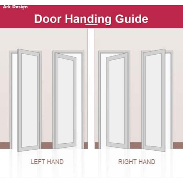 24 in. x 80 in. 1-Lite Frosted Glass Left Handed White Solid Core MDF Door with Quick Assemble Jamb Kit