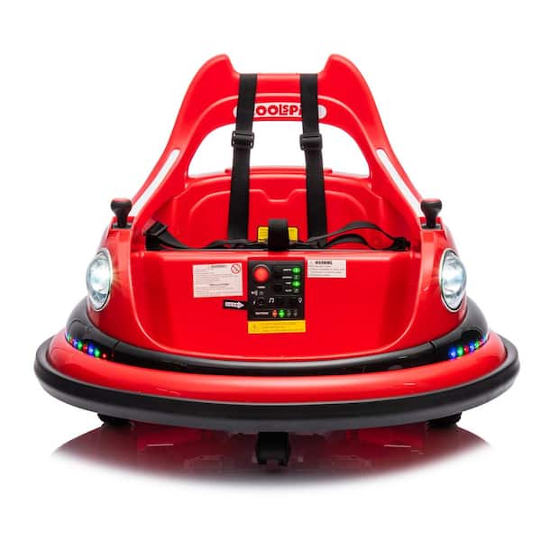 12V Ride on Bumper Car for Kids,Electric Car for Kids, W/Remote Control, Led Lights, Bluetooth and 360°  Spin