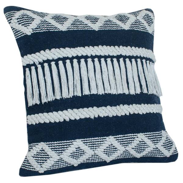 blue textured pillows