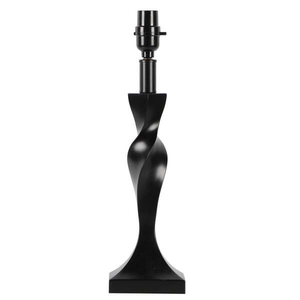 Hampton Bay TTL20 Mix and Match 17 in. H Black Twist Midsize Lamp Base