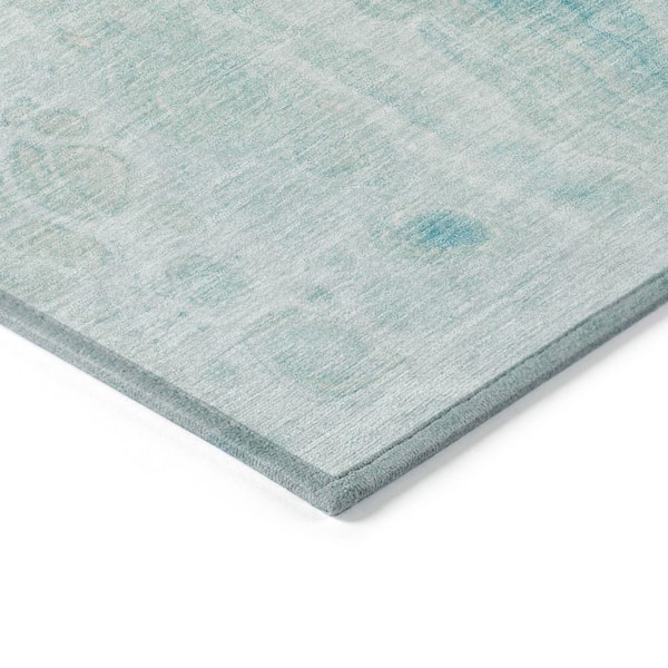 Chantille Machine Washable Indoor/Outdoor Abstract ACN1935 Teal 3 ft. x 5 ft. Area Rug