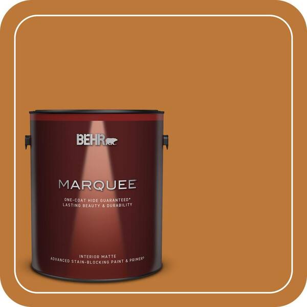 BEHR MARQUEE 1 gal. #290D-7 Crispy Gingersnap Matte Interior Paint & Primer