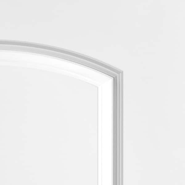 30 in. x 80 in. Roman Primed Smooth 2 Panel Round Top Hollow Core Composite Interior Door Slab with Bore