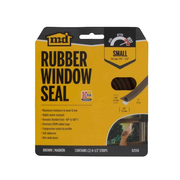 M-D Brown 10' 19/32 Rubber Weatherstrip