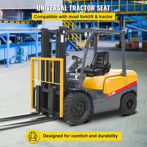 Universal Seat Forklift Tractor Garden Lawn Mower Seat Cushion w/Backrest  180°