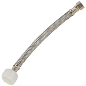 3/8 in. Compression x 7/8 in. Ballcock x 9 in. L Braided Stainless Steel Toilet Connector