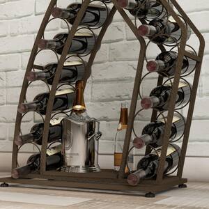 Angel Sar 10.2 in. W Black 24-Bottle Wall-Mounted Wine Rack, Detachable ...