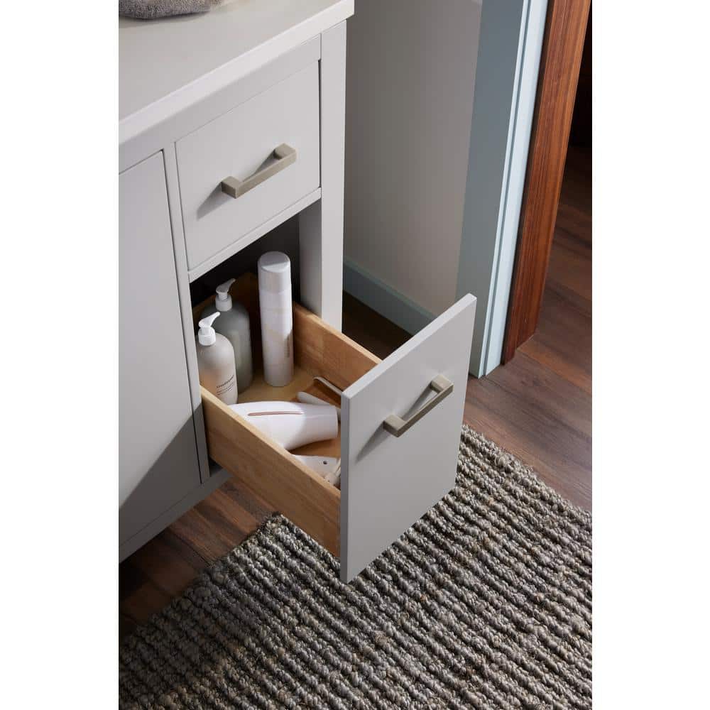 Kresla 72" White Double Bathroom Vanity with Quartz Top