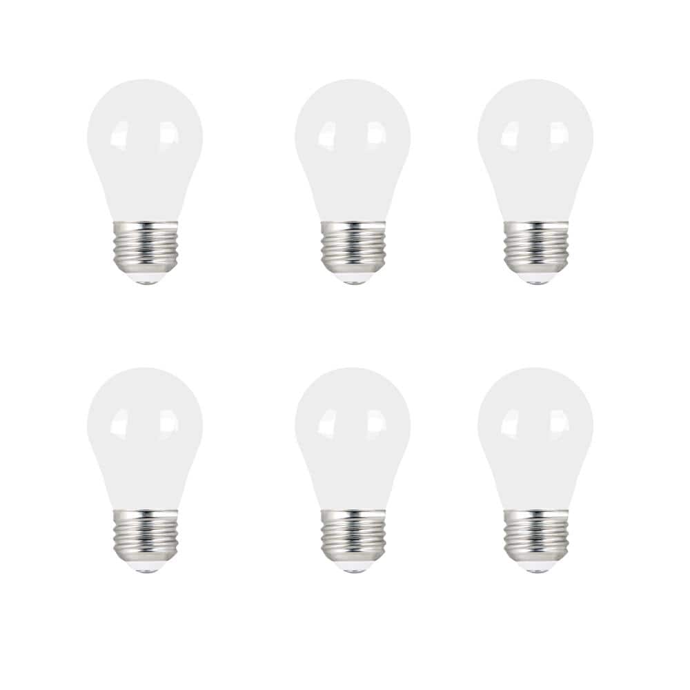40-Watt Equivalent A15 Frosted Glass E26 Base Appliance LED Light Bulb, Soft White 2700K (6-Pack) price history on PriceWatchPro