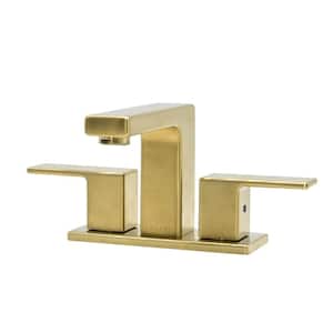 Capri Collection. Centerset bathroom faucet. in Champagne Gold finish
