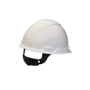 White Non-Vented Hard Hat with Ratchet Adjustment