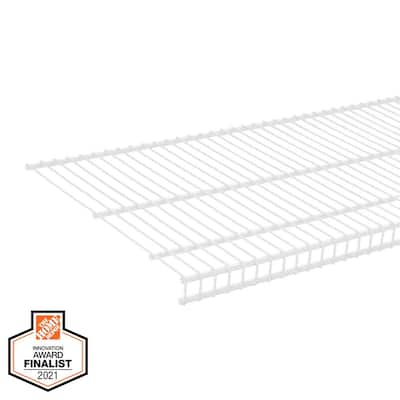 Wire Closet Shelves, 8 Inch Deep White Wire Shelving