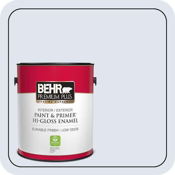 BEHR PREMIUM PLUS 1 gal. #580C-1 Diamond Light Hi-Gloss Enamel Interior/Exterior Paint & Primer