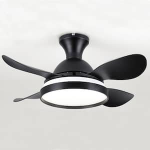 36.2 in. Indoor Black Ceiling Fan With Dimmable LED Light and Remote Control