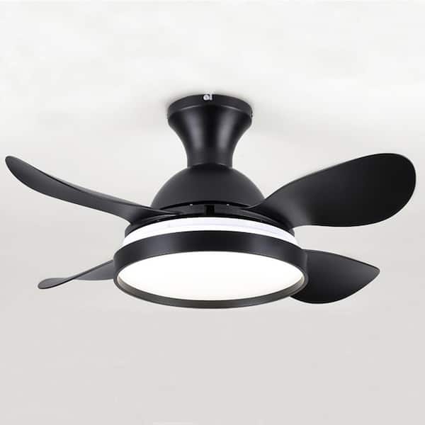 HKMGT 36.2 in. Indoor Black Ceiling Fan With Dimmable LED Light and Remote Control