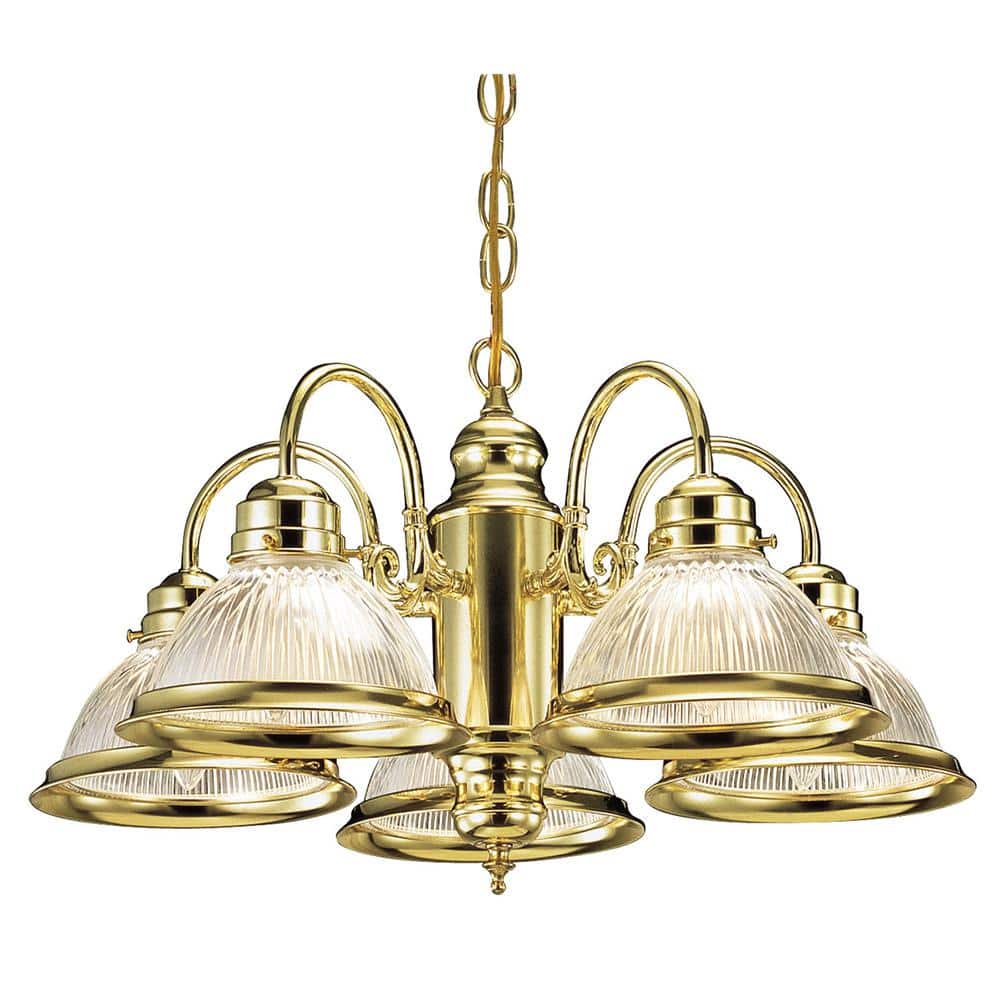 Millbridge 5-Light Polished Brass Chandelier price history on PriceWatchPro