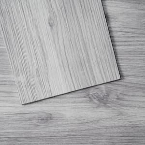 Peel & Stick Vinyl Floor Tiles 36 x 6 in. Gray Flooring Wear Layer Thickness: 0.15 mm/6 mil Coverage Area: 29² ft./box