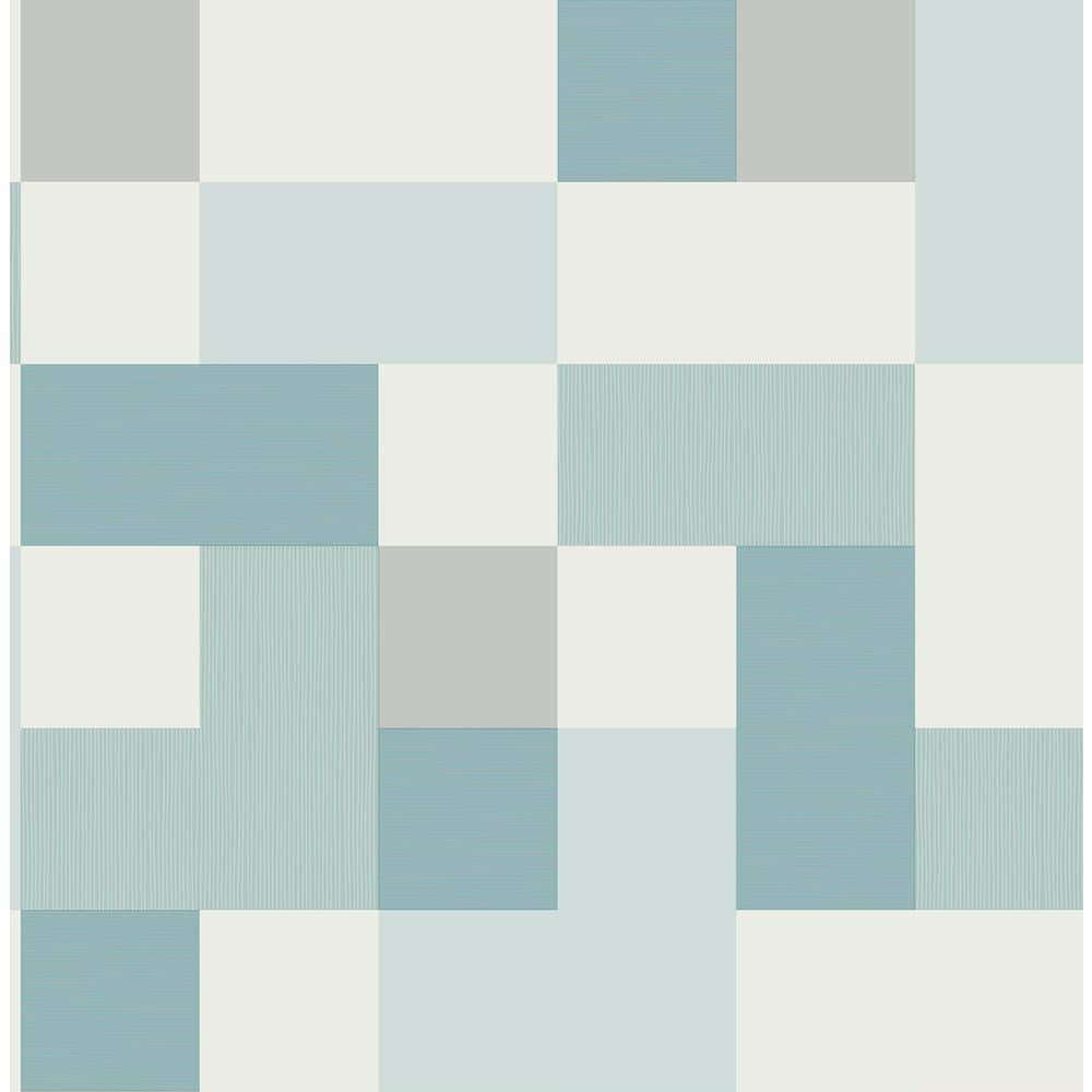 Blue Milano Aqua Geometric Matte Non-Pasted Peelable Paper Wallpaper price history on PriceWatchPro