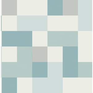 Blue Milano Aqua Geometric Matte Non-Pasted Peelable Paper Wallpaper