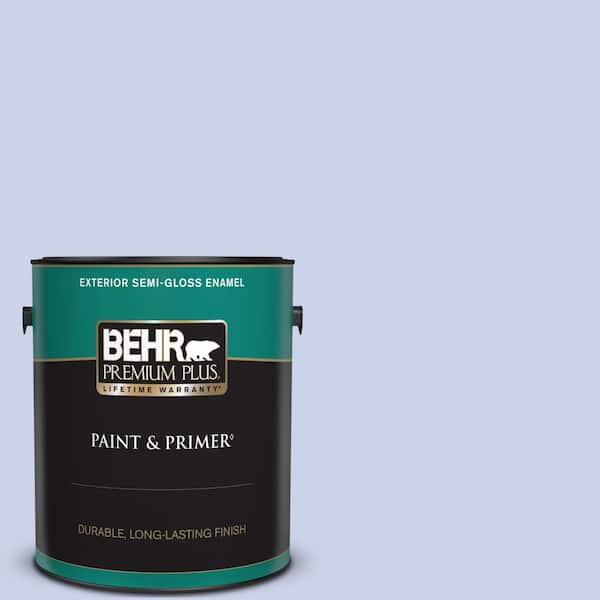 BEHR PREMIUM PLUS 1 gal. #600A-2 Lazy Sunday Semi-Gloss Enamel Exterior Paint & Primer