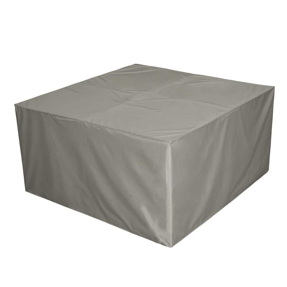 Gray 44'' Square Polyester Fire Pit Cover