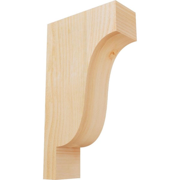 Ekena Millwork 4 in. x 10 in. x 18 in. Douglas Fir Newport Rough Sawn Corbel