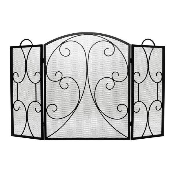 Hampton Bay Whitecourt 3-Panel Fireplace Screen