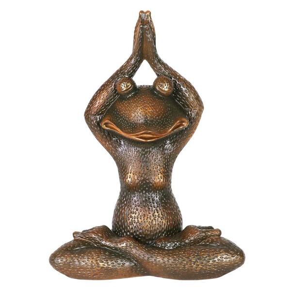 Exhart Bronze Yoga Frog Garden Statue