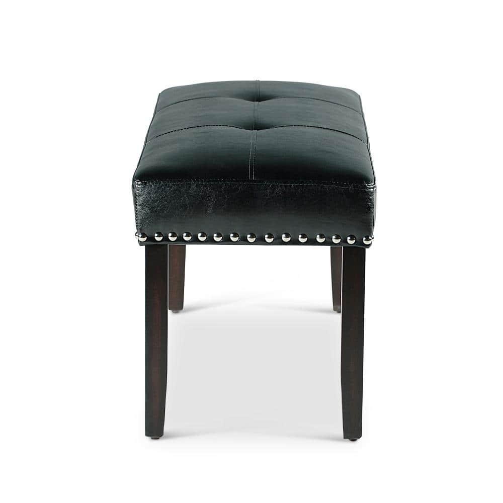 Westby Black Ebony Transitional Dining Bench