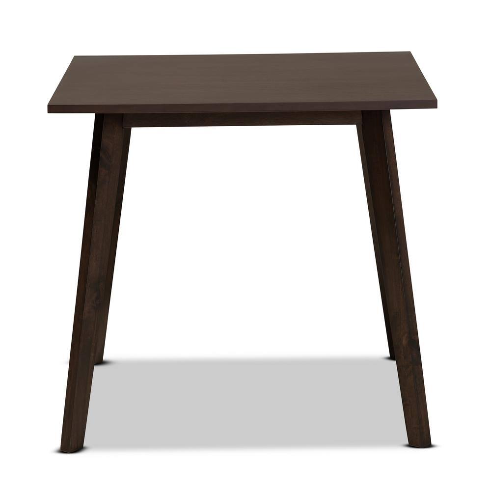 Britte Dark Oak Brown Square Wood Dining Table
