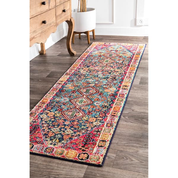 Meadow Vintage Multi 2 ft. 6 in. x 6 ft. Indoor Runner Rug
