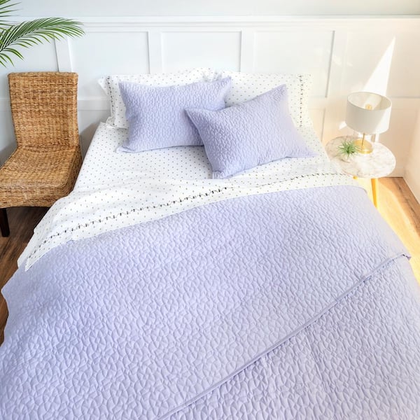 Christy Living Arbor Lavender Queen Cotton Coverlet Set 12A9057772A1813560